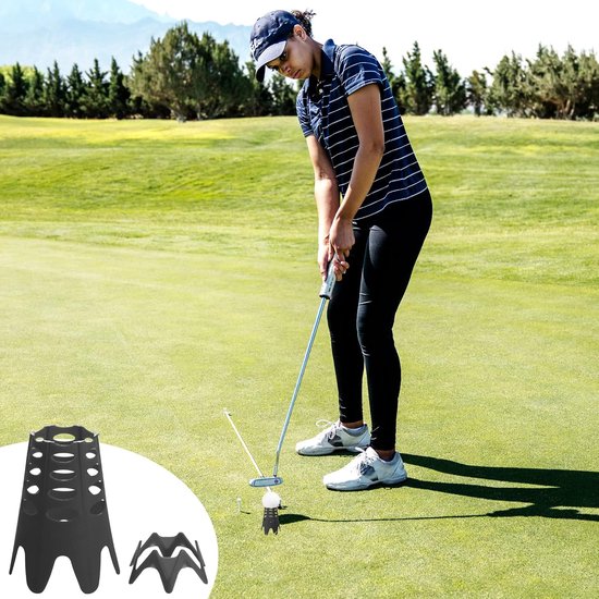 20 Stuks Golf Tees voor Simulator en Oefening, Ideaal voor Thuis en Buiten Sportliefhebbers, 10 Hoge en 10 Lage Tees in Zwart — afbeelding 5