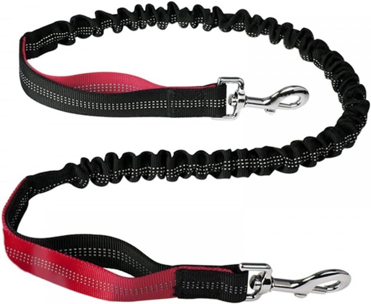 SnelShoppen - Handsfree Hondenlijn 4ft/5ft 360° Rotatie Reflecterende Heup Hond Leash voor Kleine Middelgrote Grote Honden, Perfect voor Hardlopen en