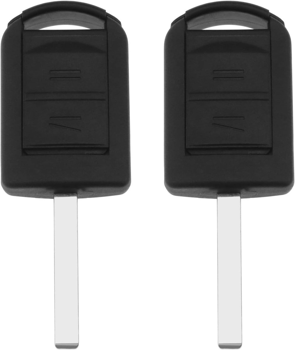 SnelShoppen - 2 Stuks 2 Knops Afstandsbediening Sleutelhanger Huisvesting Geschikt voor Corsa C, Meriva A, Tigra B, Combo C met HU100 Sleutelblad