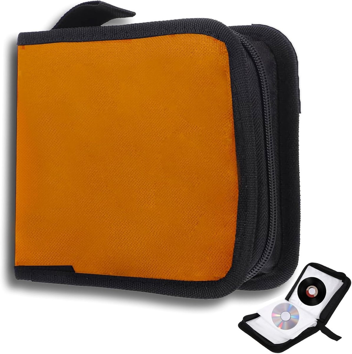 Opbergtas voor 40 CD's en DVD's, Ruimtebesparende Zipper Tas voor Auto en Thuis, Duurzaam en Praktisch