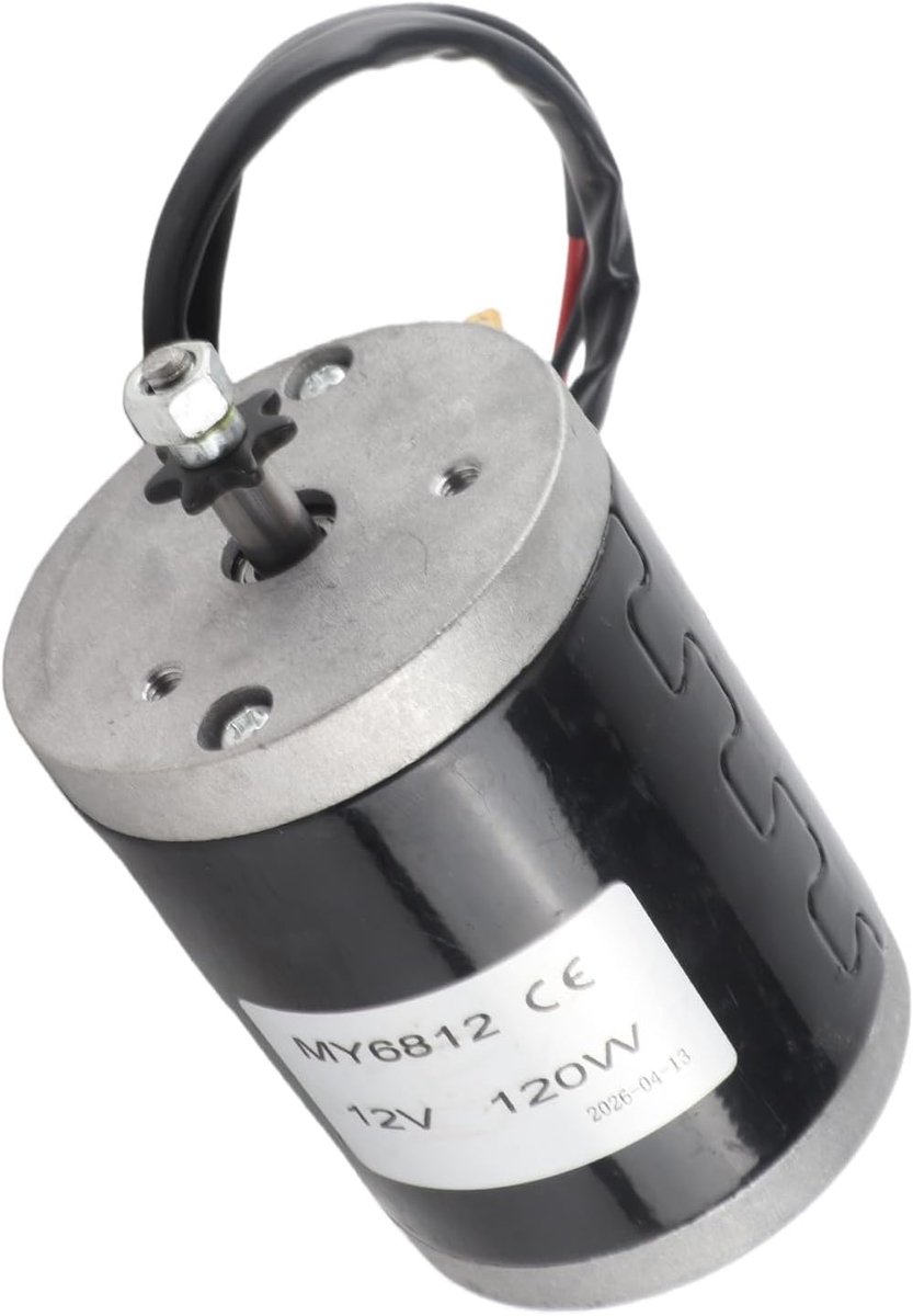 SnelShoppen - 12V 120W Borstelloze Motor met Hoge Snelheid, Permanente Metalen Poelie voor Elektrische Scooter en E-bike Accessoire