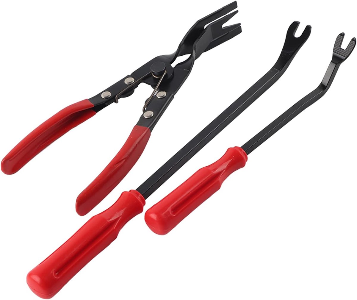 SnelShoppen - 3-delige Deurtrim Rivets Clips Pliers Set - Snelle Verwijdering van Auto Deurpanelen en Bekleding - Sterke en Veilige Gereedschap Kit
