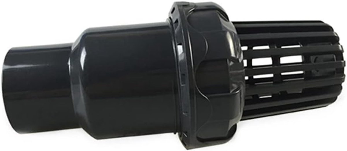 SnelShoppen - Zwarte Plastic Voetklep voor Waterpomp, PVC Lage Druk Plat Terugslagklep, Geschikt voor Vloeistofmachine, Douchekop (Φ20mm)