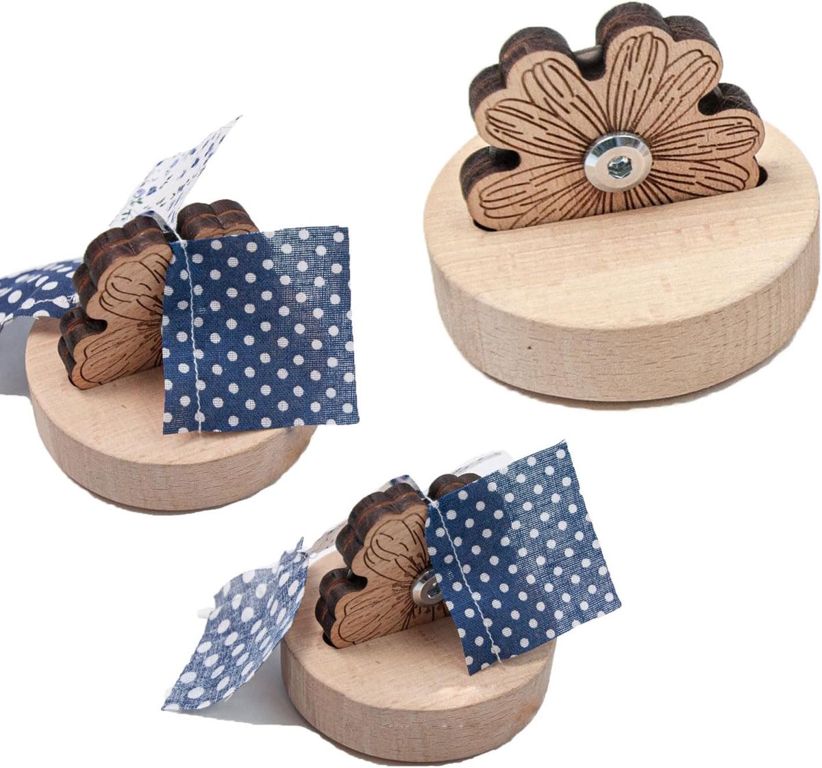 Snijmachine voor Stof - Garens - Nauwkeurig Snijden - Draad Snijder - Naaiaccessoire - Geschikt voor Quilters - Houten Design met Bloemenpatroon - Voor Naaien
