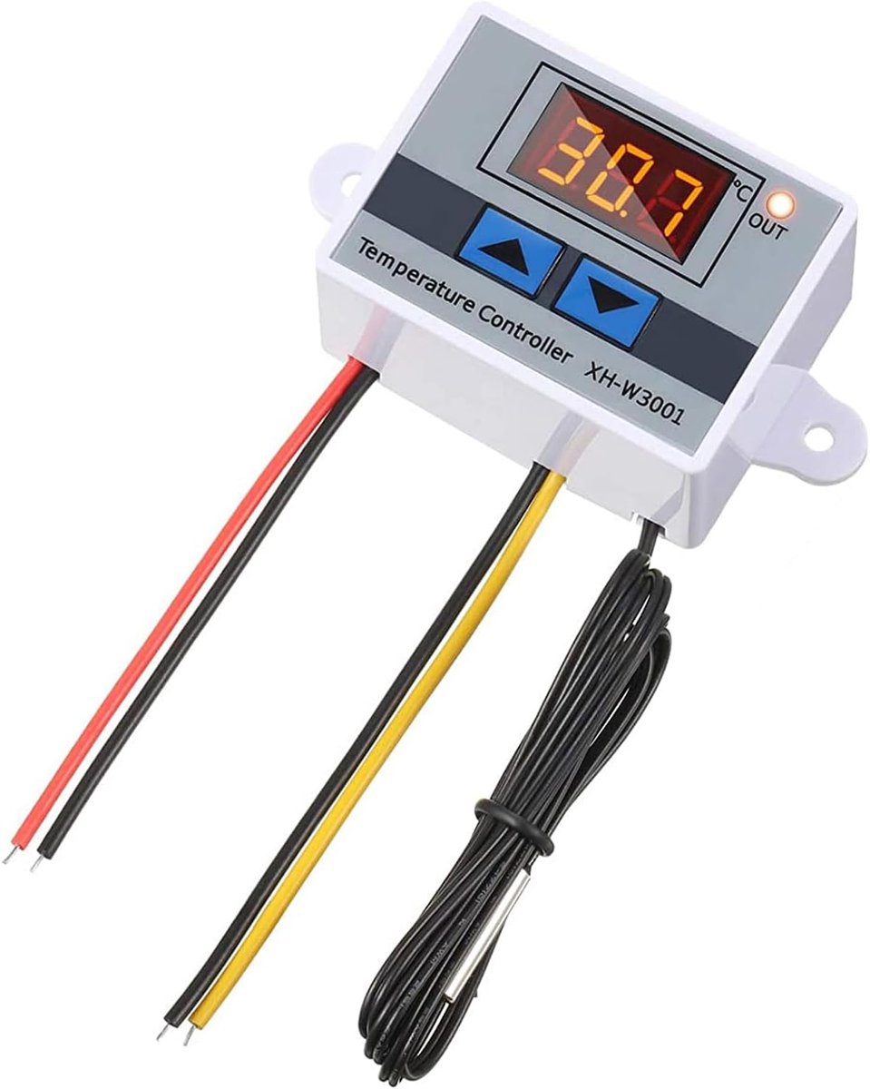 SnelShoppen - Digitale LED Temperatuurcontroller Module - W3001 Thermostaat Schakelaar met Waterproof Probe - -50℃ tot 110℃ Programmeerbare Verwarming