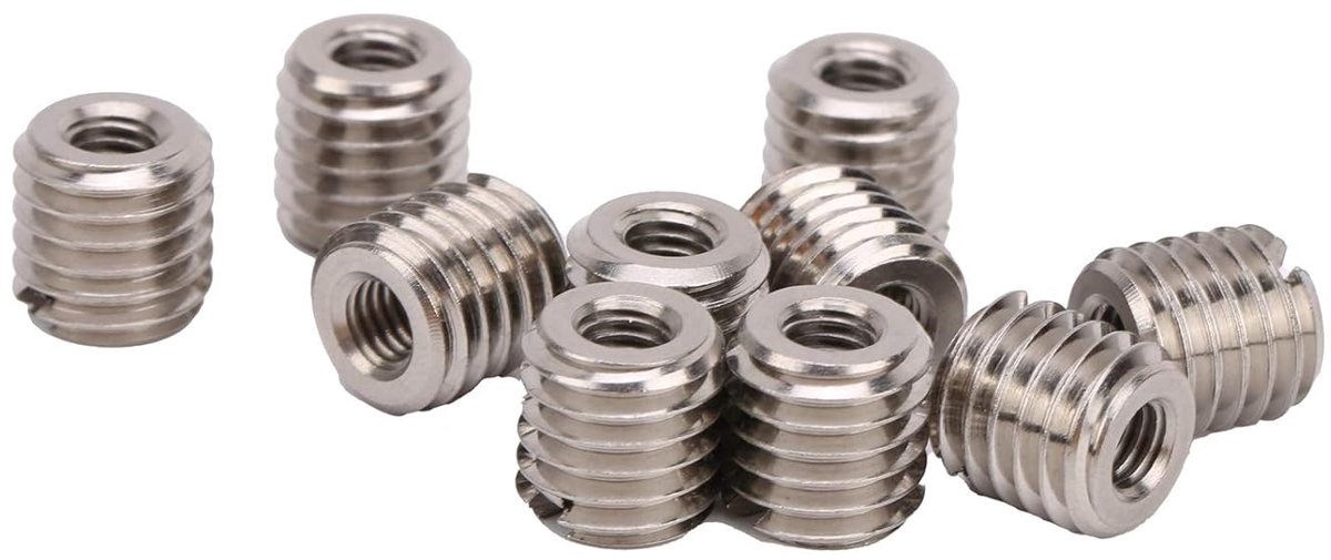 SnelShoppen - Bordstract Pack van 10 Reducer Moeren met Mannelijk Draad M5 x 0.8 M10 x 1.5 - 12 mm RVS Reducer Moer Bevestigingsmateriaal voor Meubelb