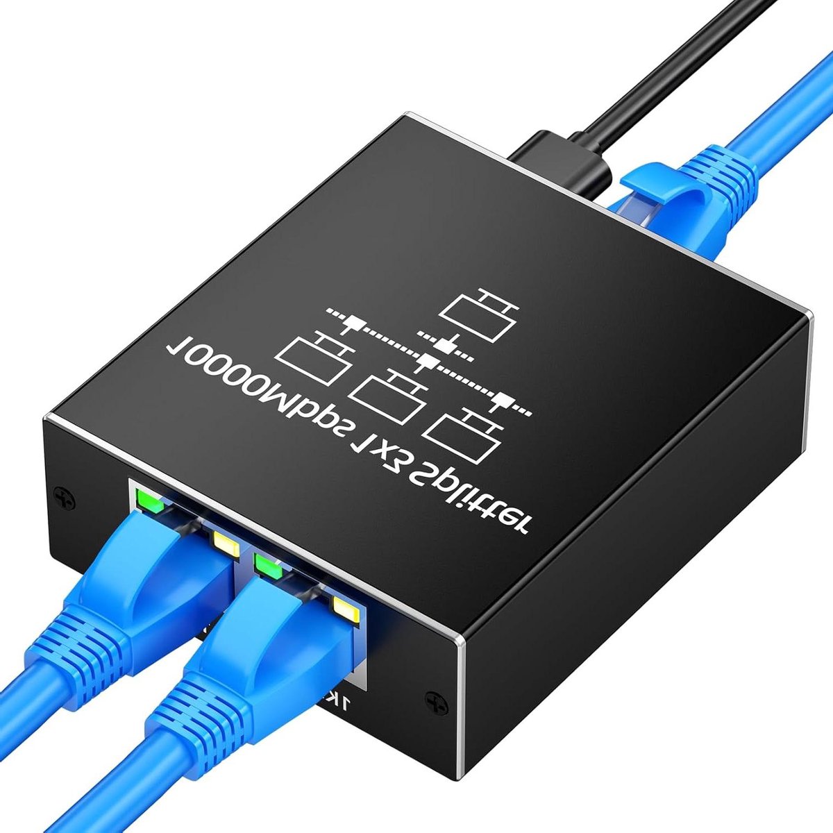 Ethernet Splitter - Netwerk Switch - Internet Delen - 1 Op 3 Poorten - 1000Mbps Snelheid - Zilver
