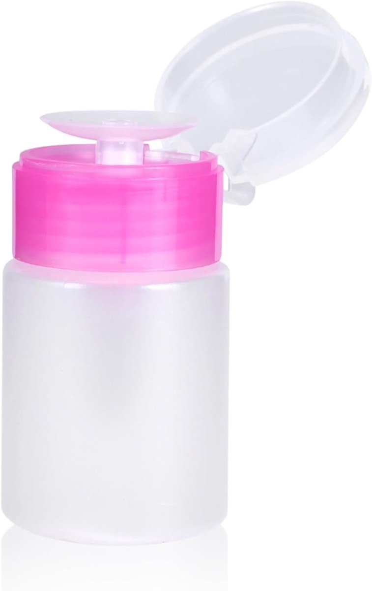 Pompfles 60ML - Plastic - Roze - Perfect voor nagellakremover - SnelShoppen