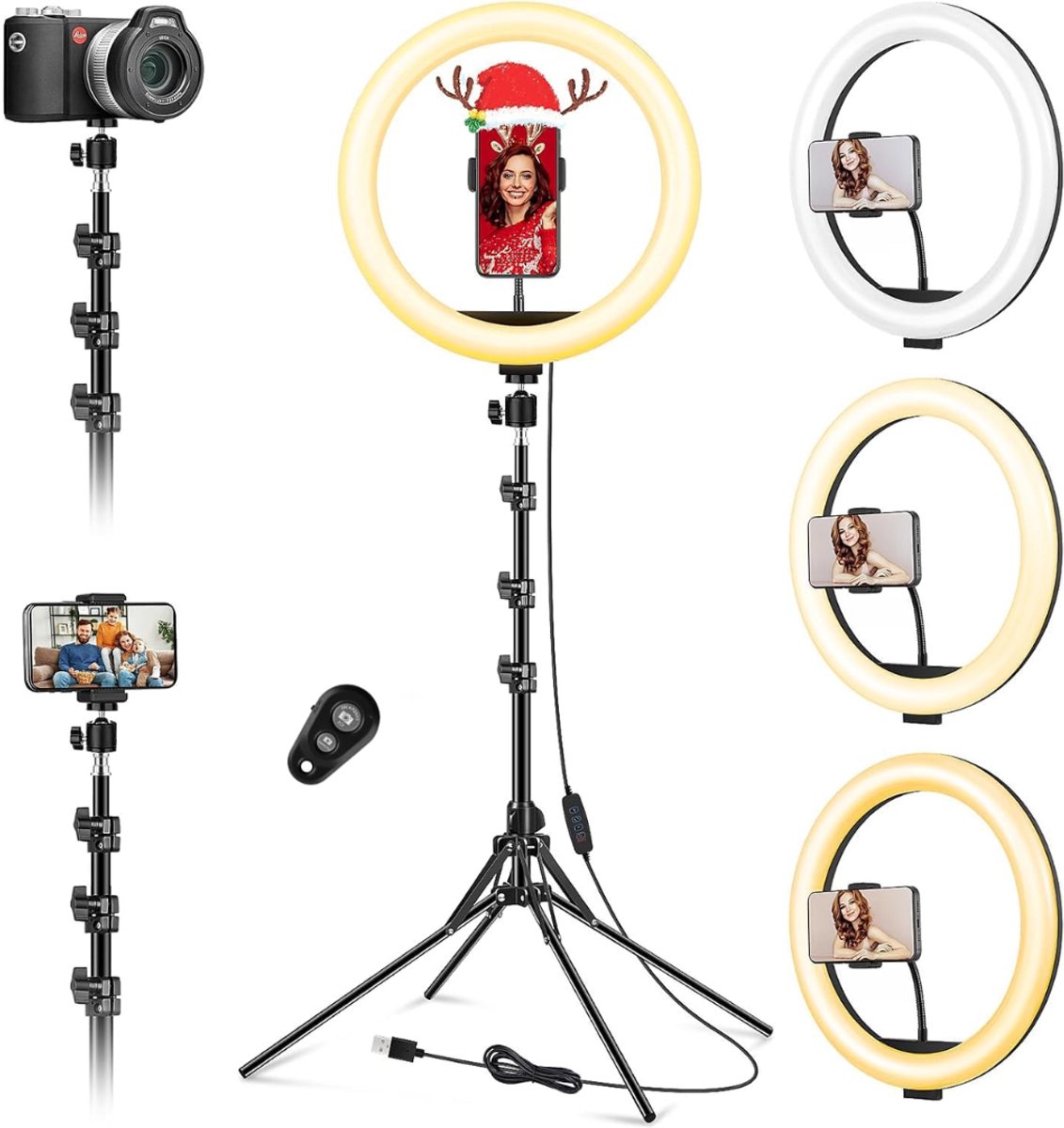 Zavio® Ringlamp met Statief - Ring Light - Verstelbaar - Led Verlichting