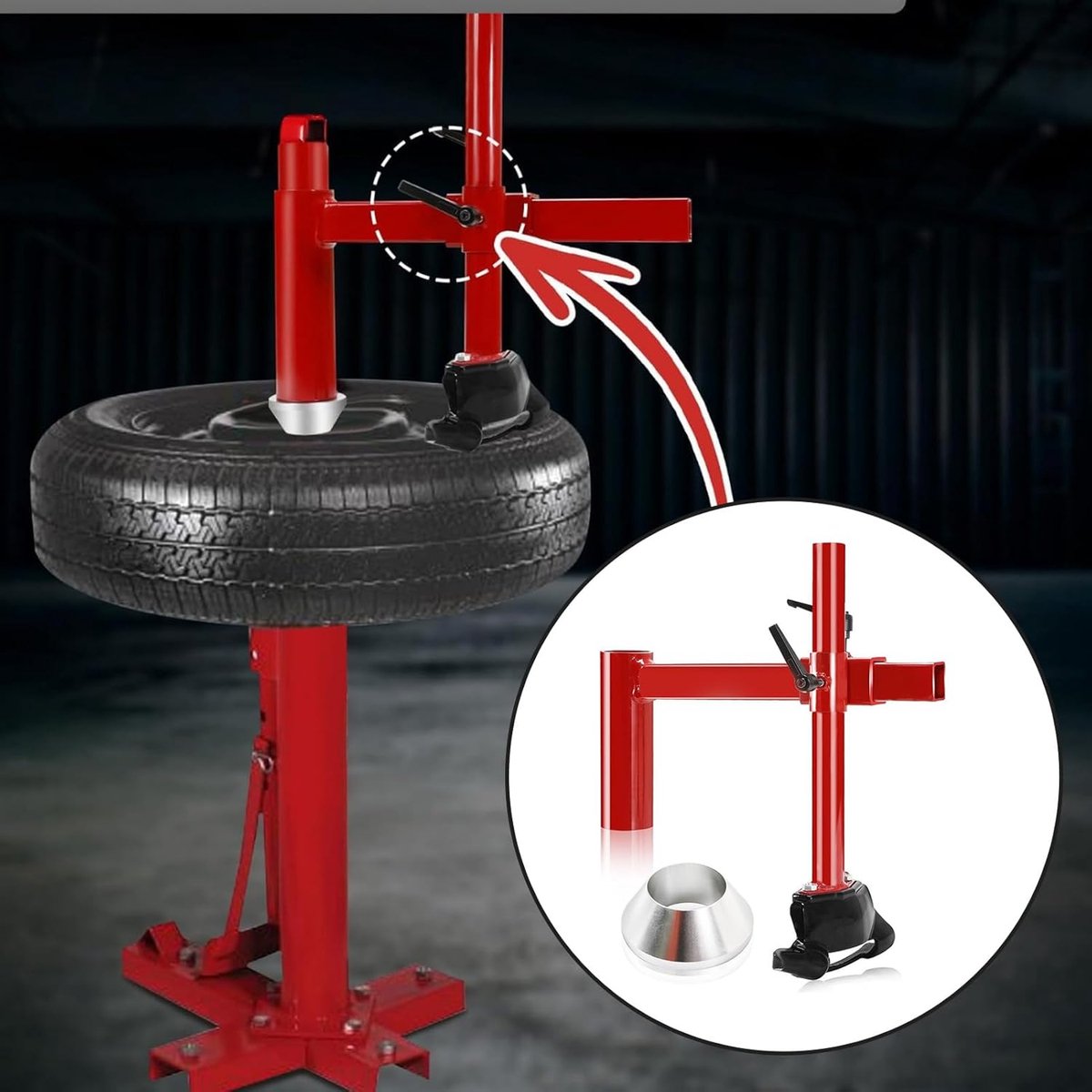 SnelShoppen - Handmatige Bandenwisselaar Duck Head Kit - Hoge Efficiëntie Carbon Staal voor 16-21 Inch Auto Wielen - Bandenmontage Accessoire