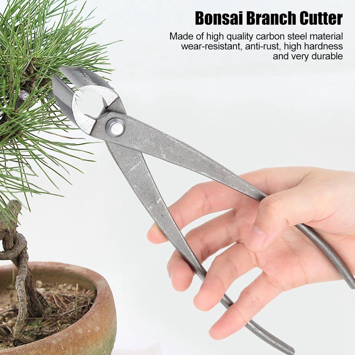 SnelShoppen - 8.4 Inch Multifunctionele Snoeischaar Tuin Bonsai Takkenknipper met Convexe Snijkant, Koolstofstaal Tuingereedschap voor het Verwijderen