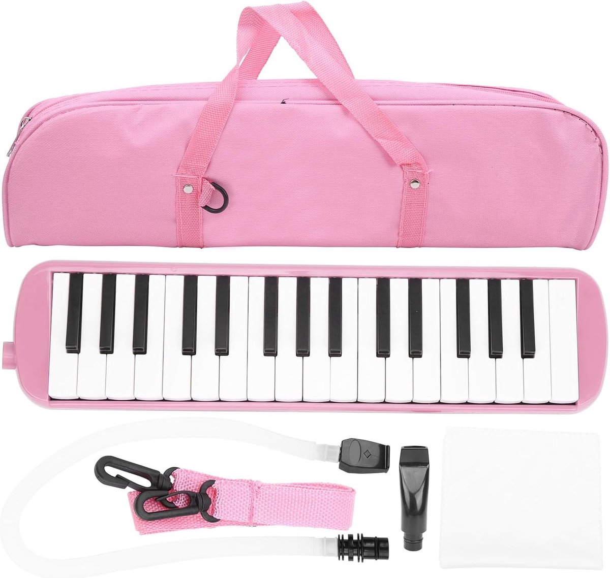 SnelShoppen - Irin Melodica 32 Toetsen Beginnersvriendelijk Blazinstrument met Cornet Mondstuk en Duurzame Tas voor Muziekonderwijs en Professionele O