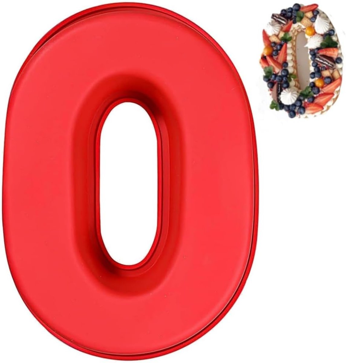 SnelShoppen - Silicone Cake Mould Cijfers 3D Bakvormen voor Taarten, Flexibel en Duurzaam, 9 Cijfers voor Verjaardag, Bruiloft, Feest, Kinderen, High-