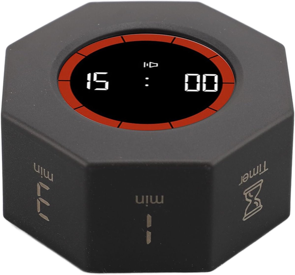 SnelShoppen - Octagon Productiviteits Timer Cube - Flip G-Sensor Bureau Timer voor Werk, Studie en Keuken - Vooraf Ingestelde Afteller - Oplaadbare Vi