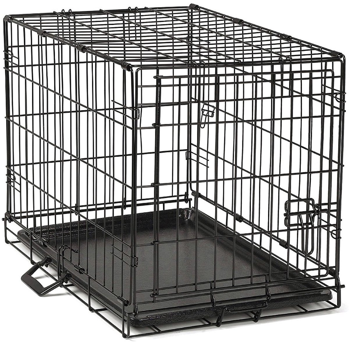 Opvouwbare hondenkooi Hondenbox Transportbox Kooi Mesh Box Kennel Zwart Metaal Kunststof Opvouwbare auto voor thuis Kat Hond Groot Klein XXL 6 Maten Petigi