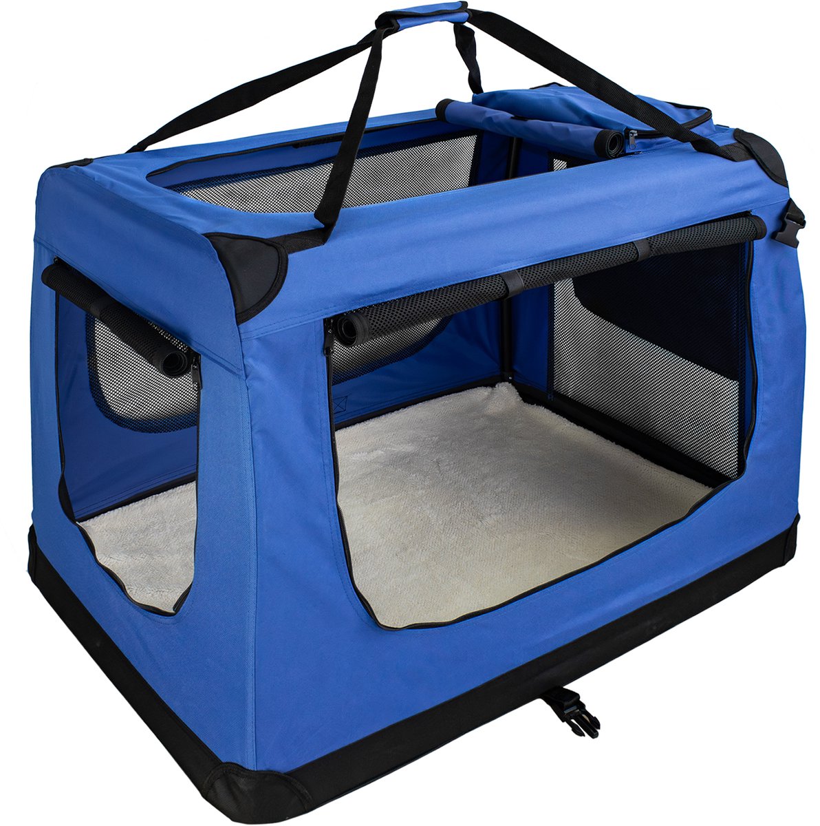 Opvouwbare Hondenbench Transporttas Transportbox Auto Kat Honden Konijn Blauw Grote Kleine Boxtas Kleine Autotas Transport 7 Maten S - XXXXL Petigi