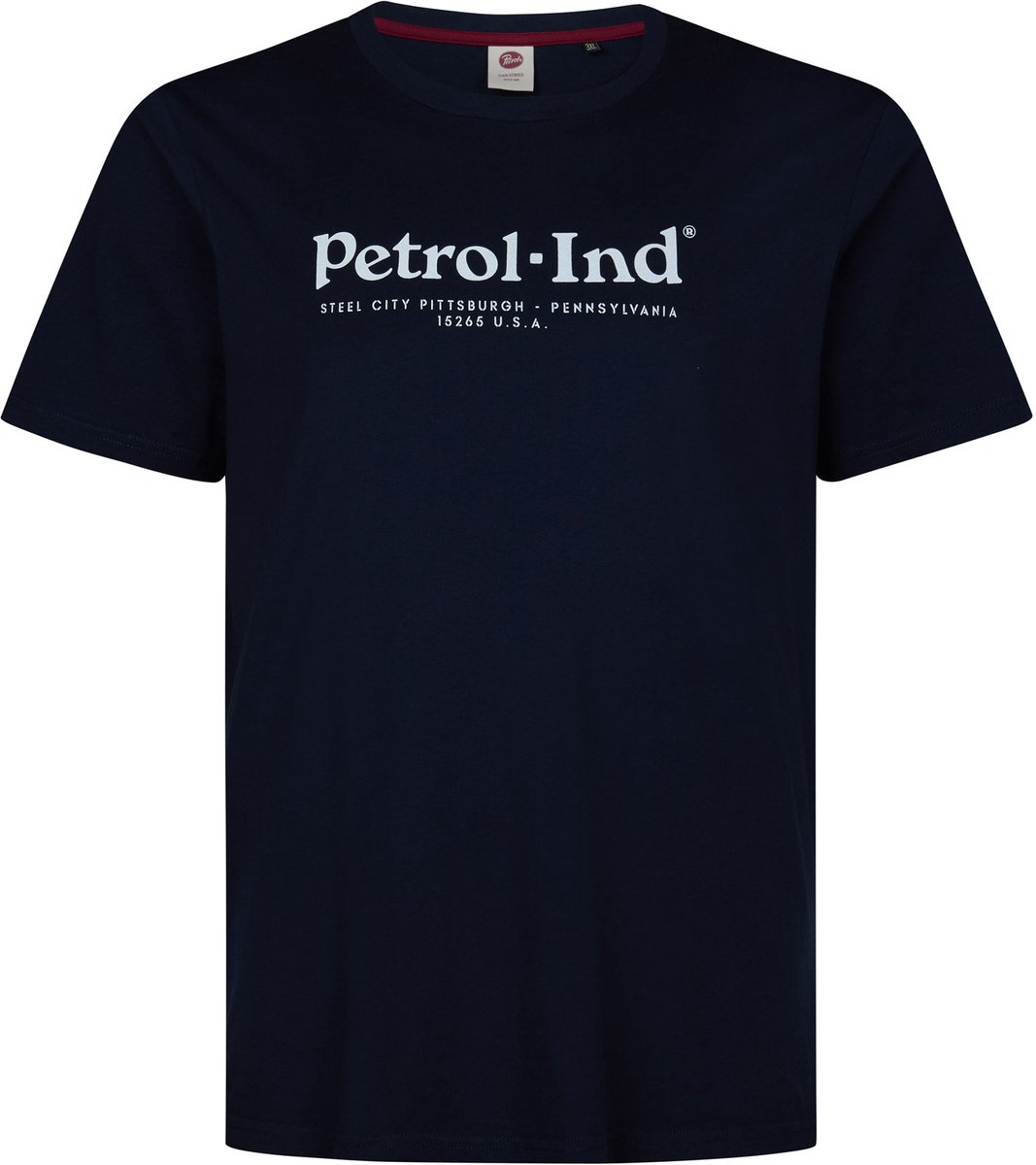 Petrol Industries - Heren Plus Size T-shirt met print gibson - Blauw - Maat 6XL