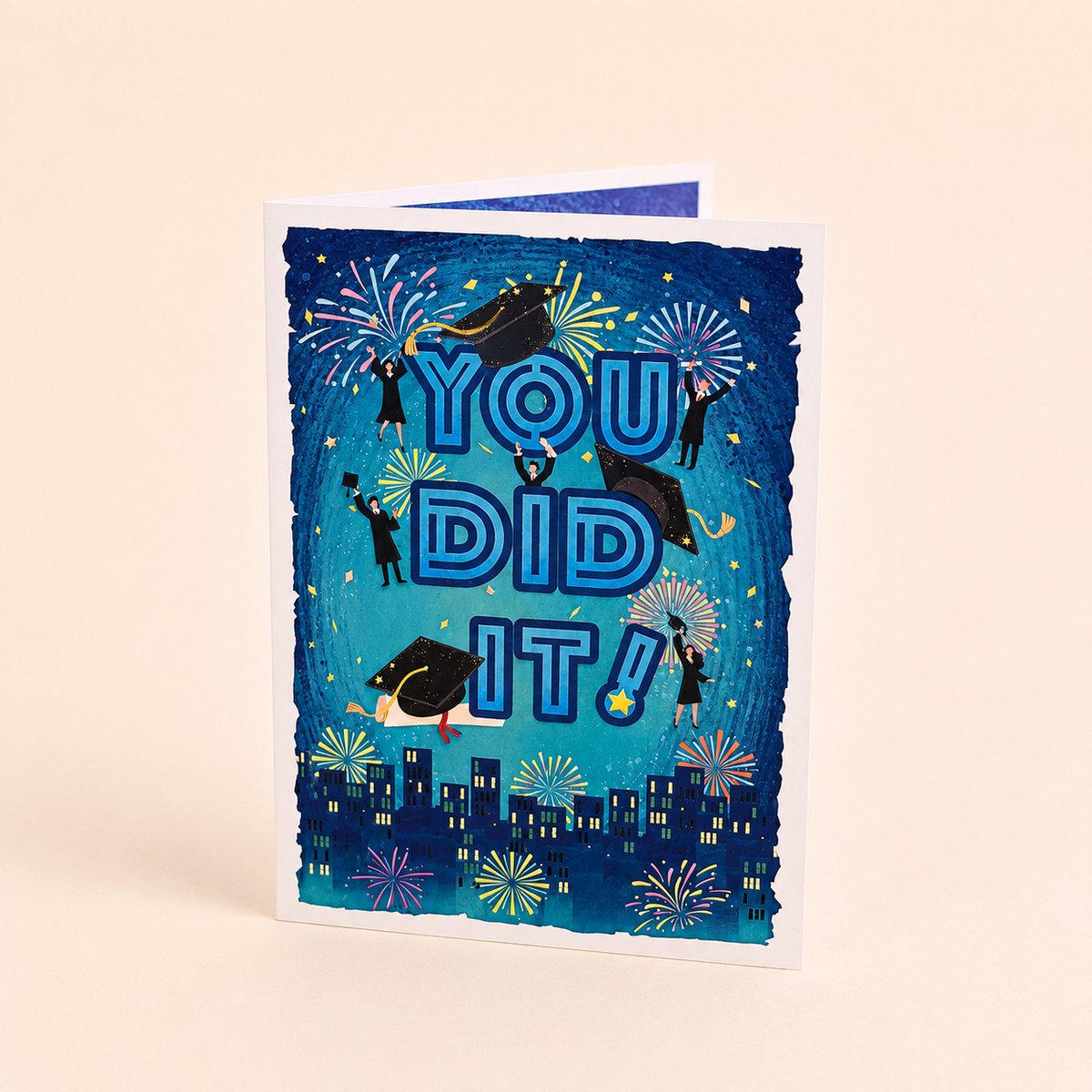 Paperbloom 3D Pop-Up Kaart Geslaagd – You Did It – Felicitatiekaart Diploma, Examen, Afstuderen of Promotie – Inclusief Envelop