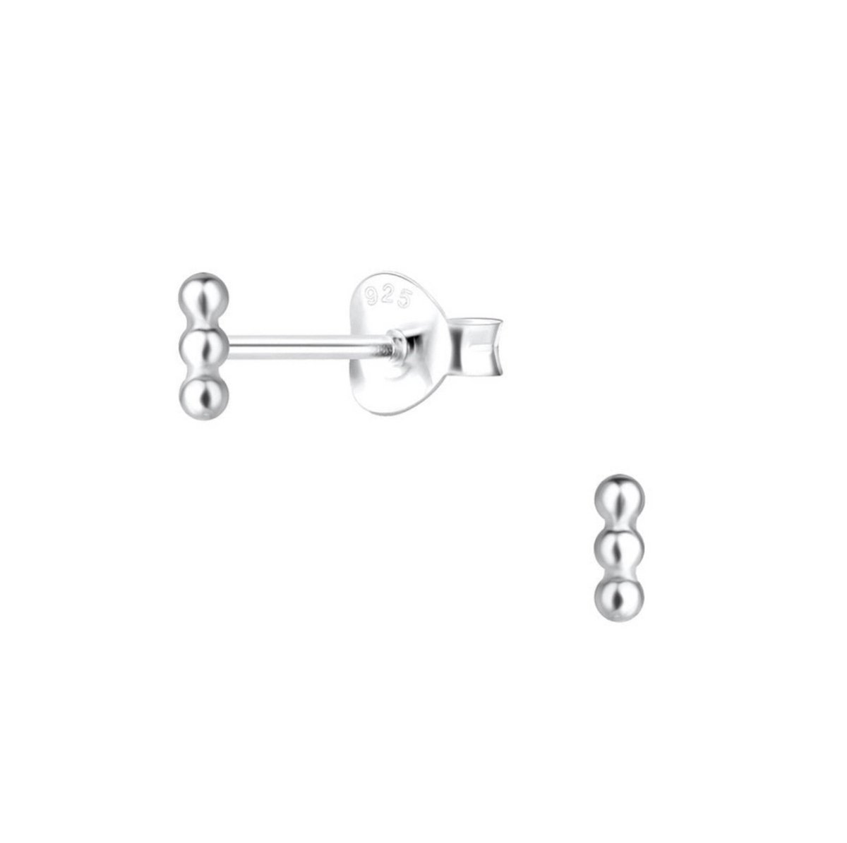 House of Jewels - Staaf Bolletjes Oorknoppen- 925 Zilver