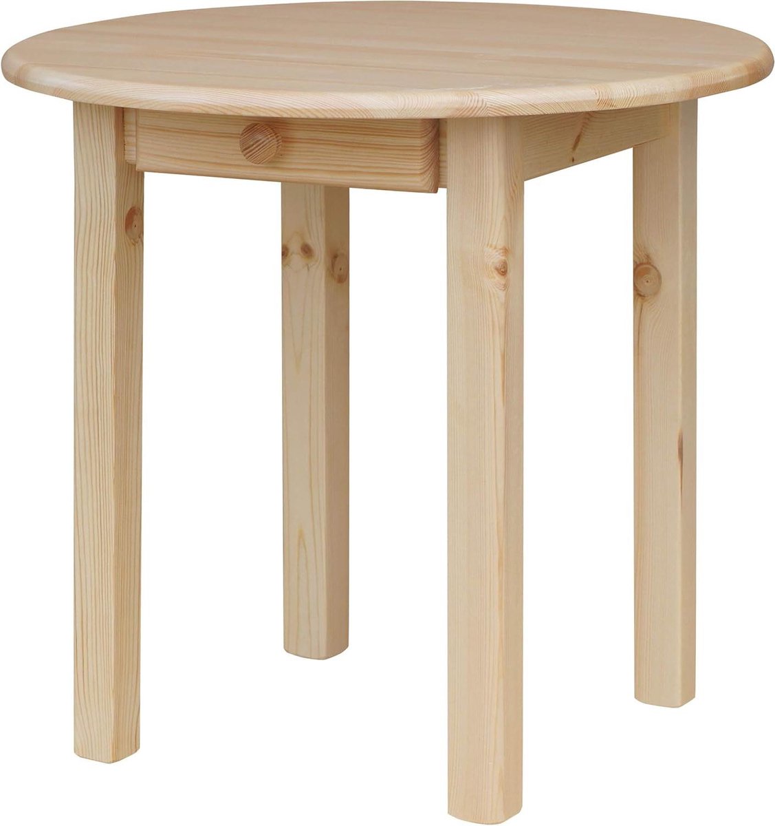 Ronde Eettafel - Keukentafel Bijzettafel - Gezellig Tafelen - Met Lade - 90 cm Diameter - Gelakt