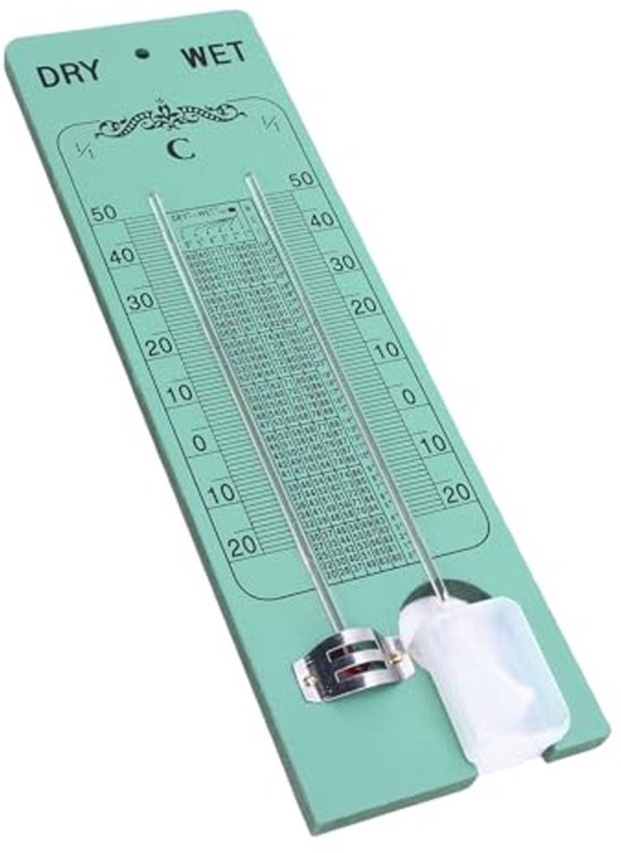 Marine Psychrometer Hoge nauwkeurigheid Hout Kunststof Composiet Boot Nat Droog Bol Thermometer Hygrometer