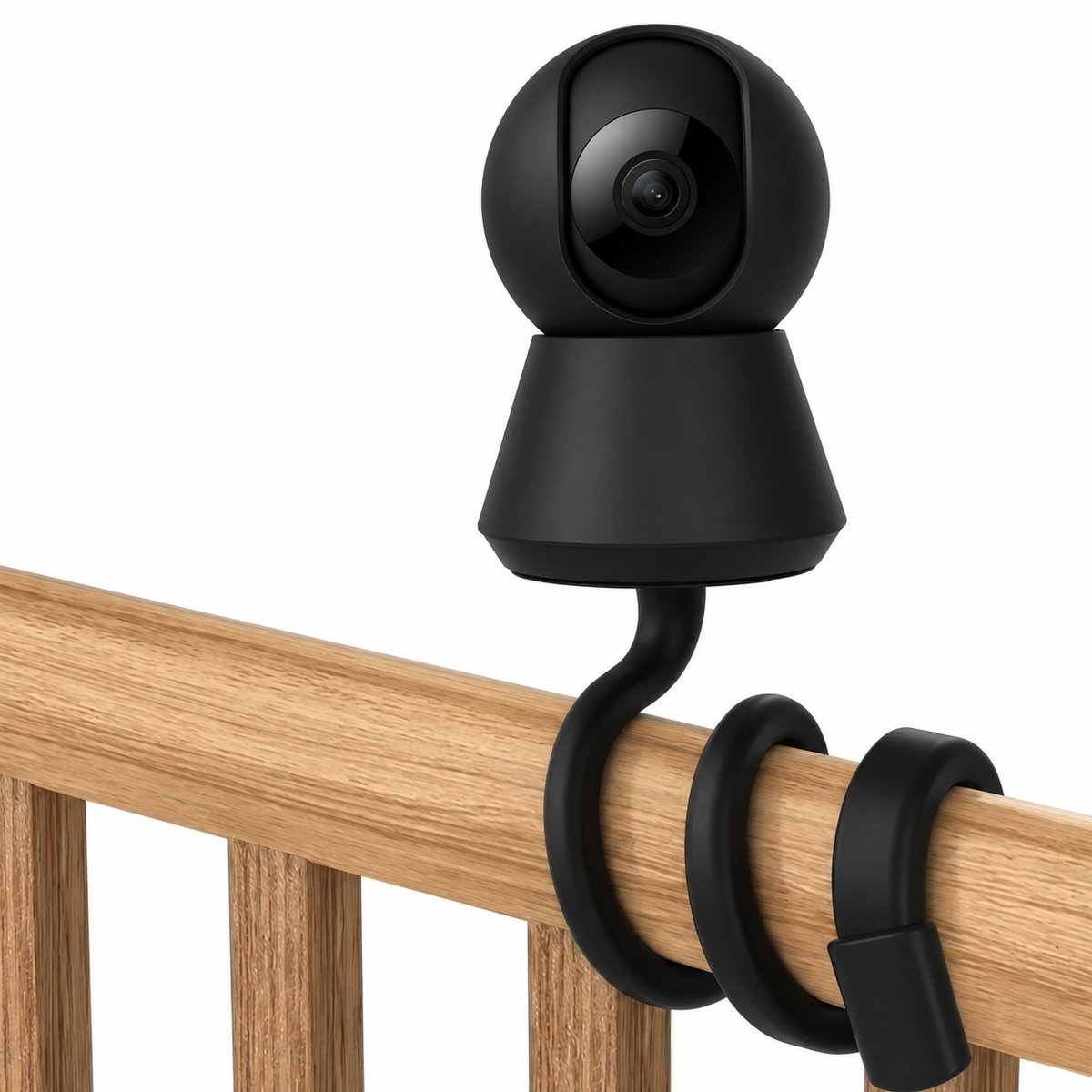 Bimivo Babyfoon houder - Babyfoon standaard - Camera houder - Flexibel - Schroefdraadaansluiting - Zwart
