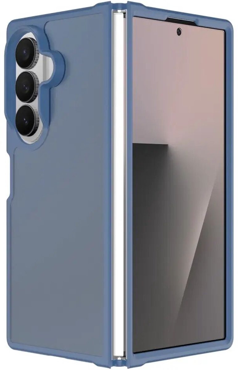 Hoesje Geschikt voor Samsung Galaxy Z Fold 8 Ultra - Matte Back Cover - Blauw