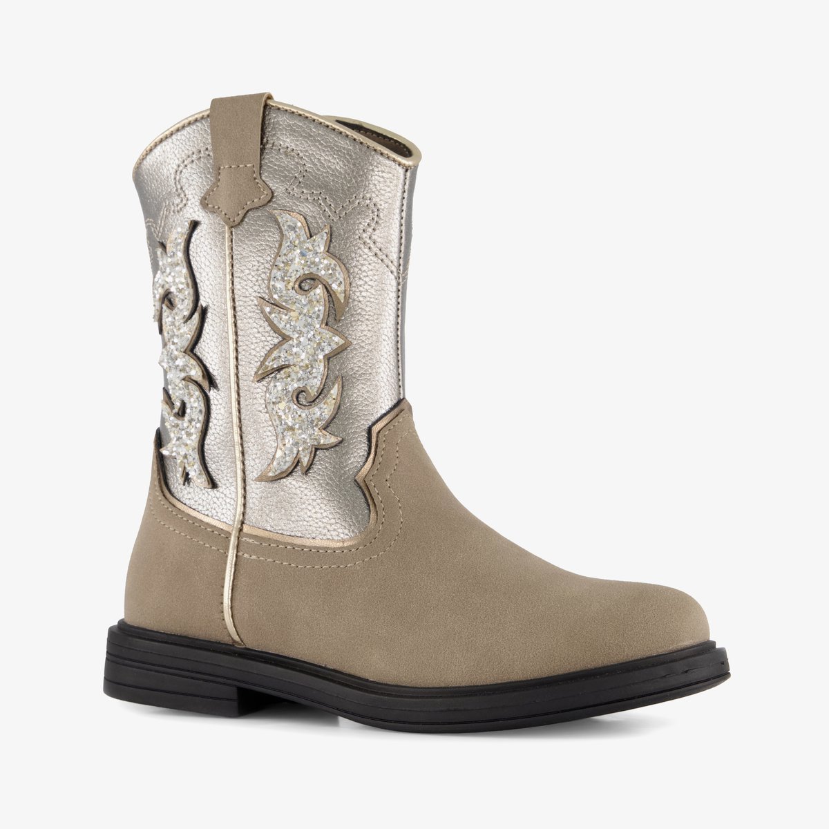 Blue Box meisjes cowboylaarzen beige zilver - Maat 33 - Uitneembare zool