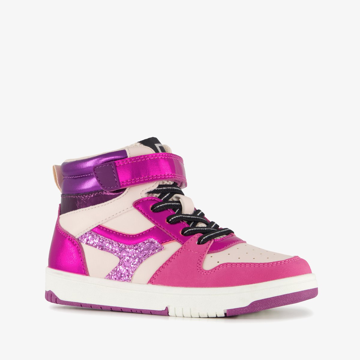 Blue Box hoge meisjes sneakers roze met glitters - Maat 29