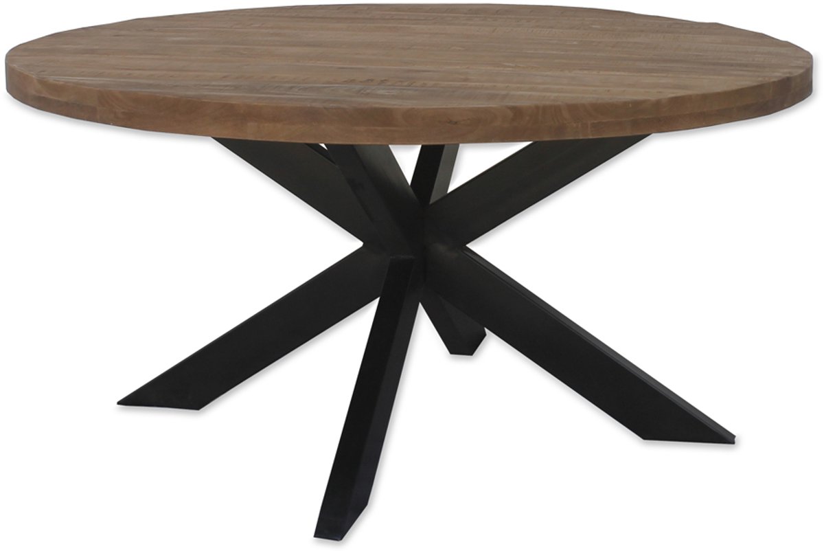 Brix Ronde Monderne Eetkamertafel Brix - Mangohout - 140 cm - Bruin