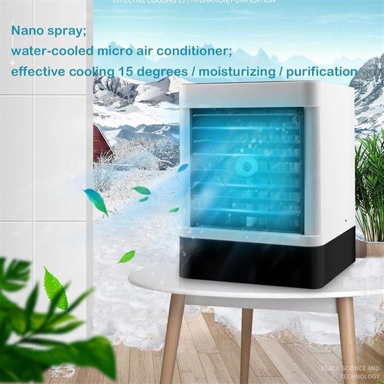 Draagbare Airco - Persoonlijke Koeler - Ruimte Koelen - Met Water Tank - Compact Formaat - Wit — afbeelding 2