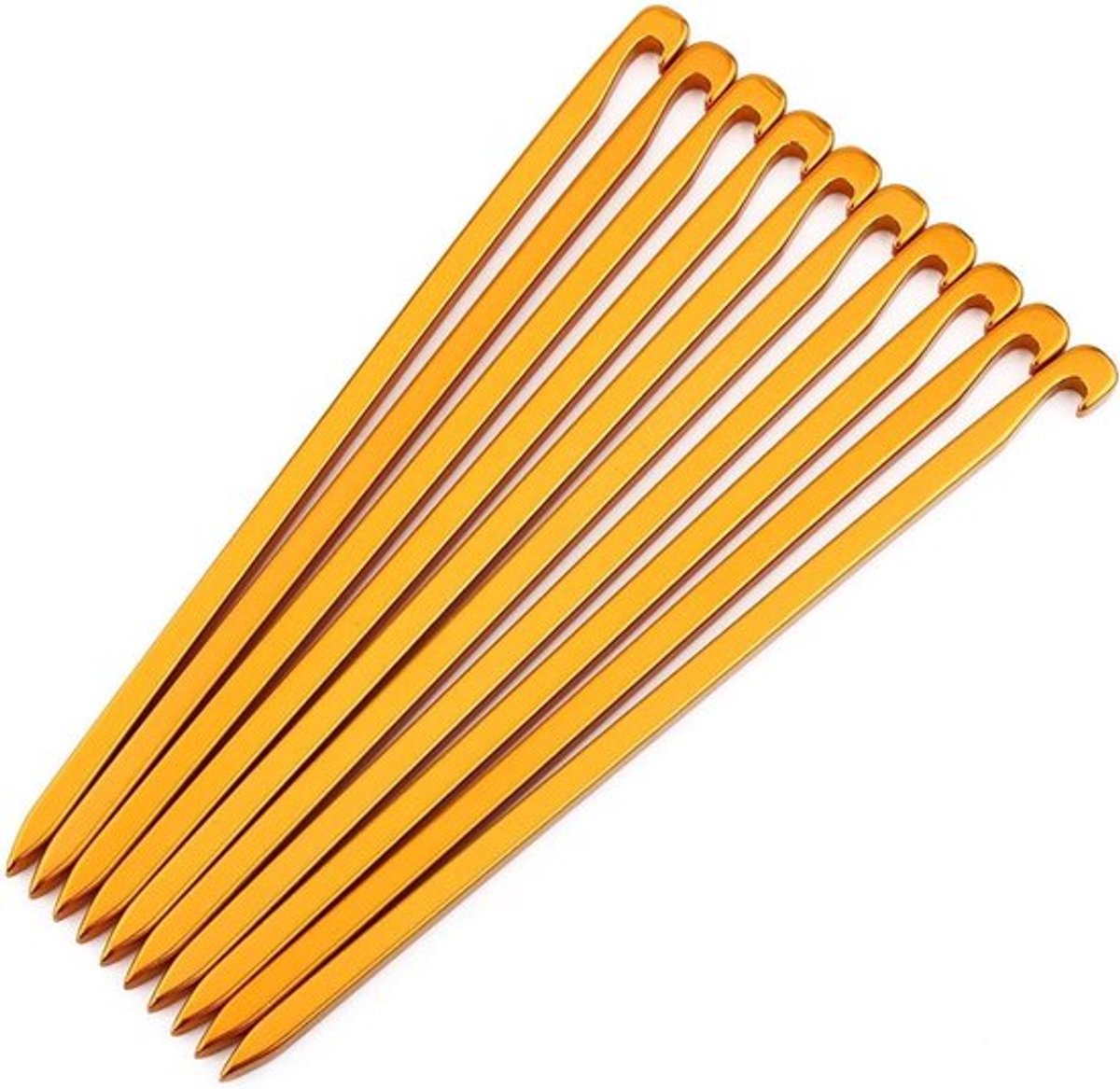 Tent Haringen - Stenen - 10 Stuks - Robuust Aluminium - Campingluifel - Nagels - Geschikt voor Campingpalen - Zilverkleurig - Outdoor Accessoires