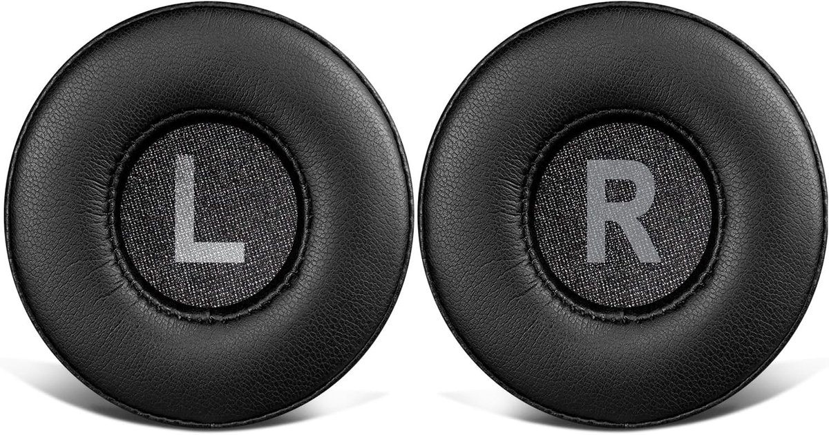 Vervangende Oorkussens voor Compacte Gesloten Hoofdtelefoons, Zachte Kunstlederen Earpads met Hoogwaardige Schuim, Verhoogde Dikte - Zwart
