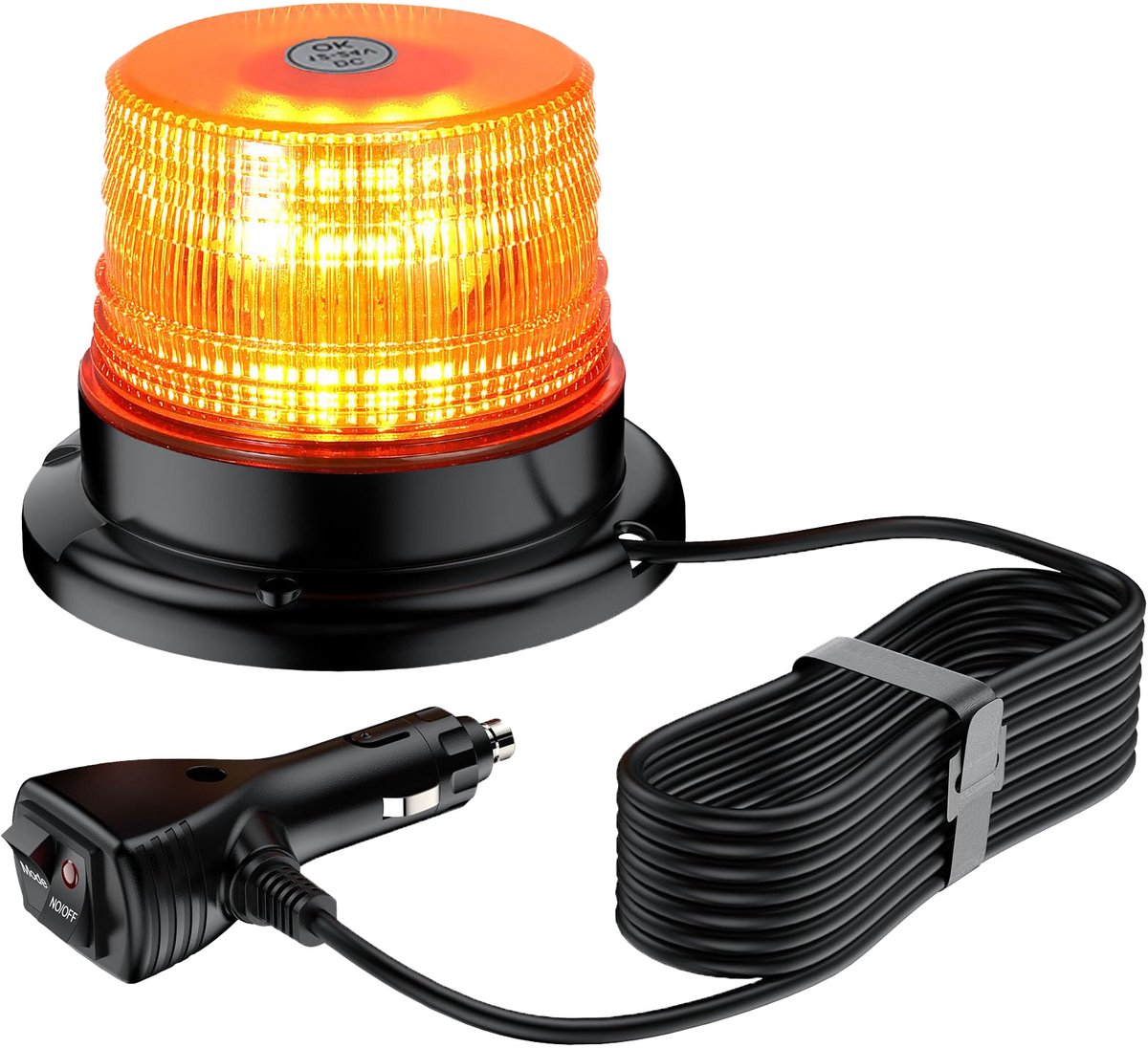 Autowaarschuwingslicht - 40LED-stroboscooplicht - Magnetisch stroboscooplicht - LED - 12V - Draaiend waarschuwingslicht - Autoplafondlamp - Autoveiligheidswaarschuwing - Enkele verpakking - 12V–24V - Oranje