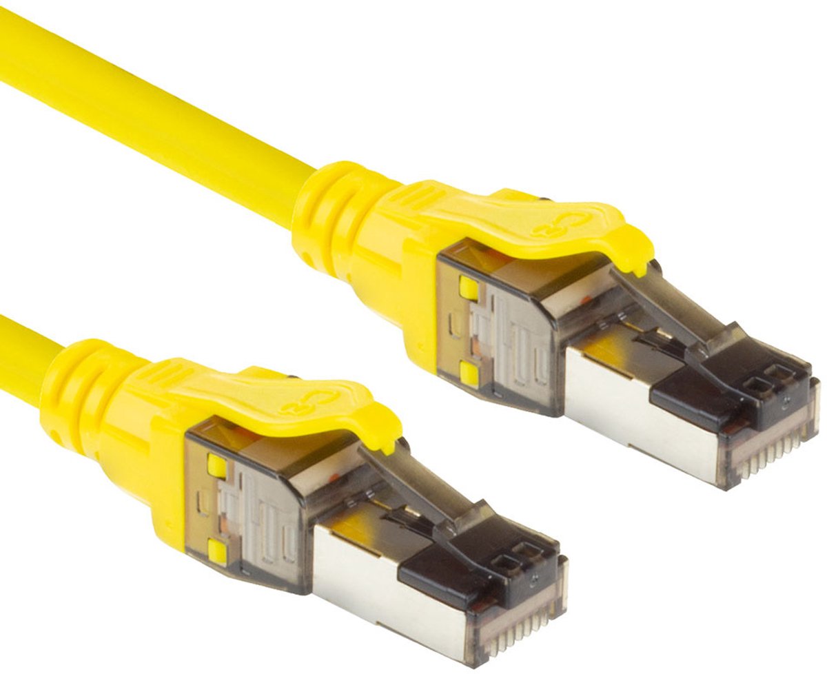ACT FB8005 CAT8 S/FTP Netwerkkabel Snagless | RJ45 Connectoren | Geel | 5 meter