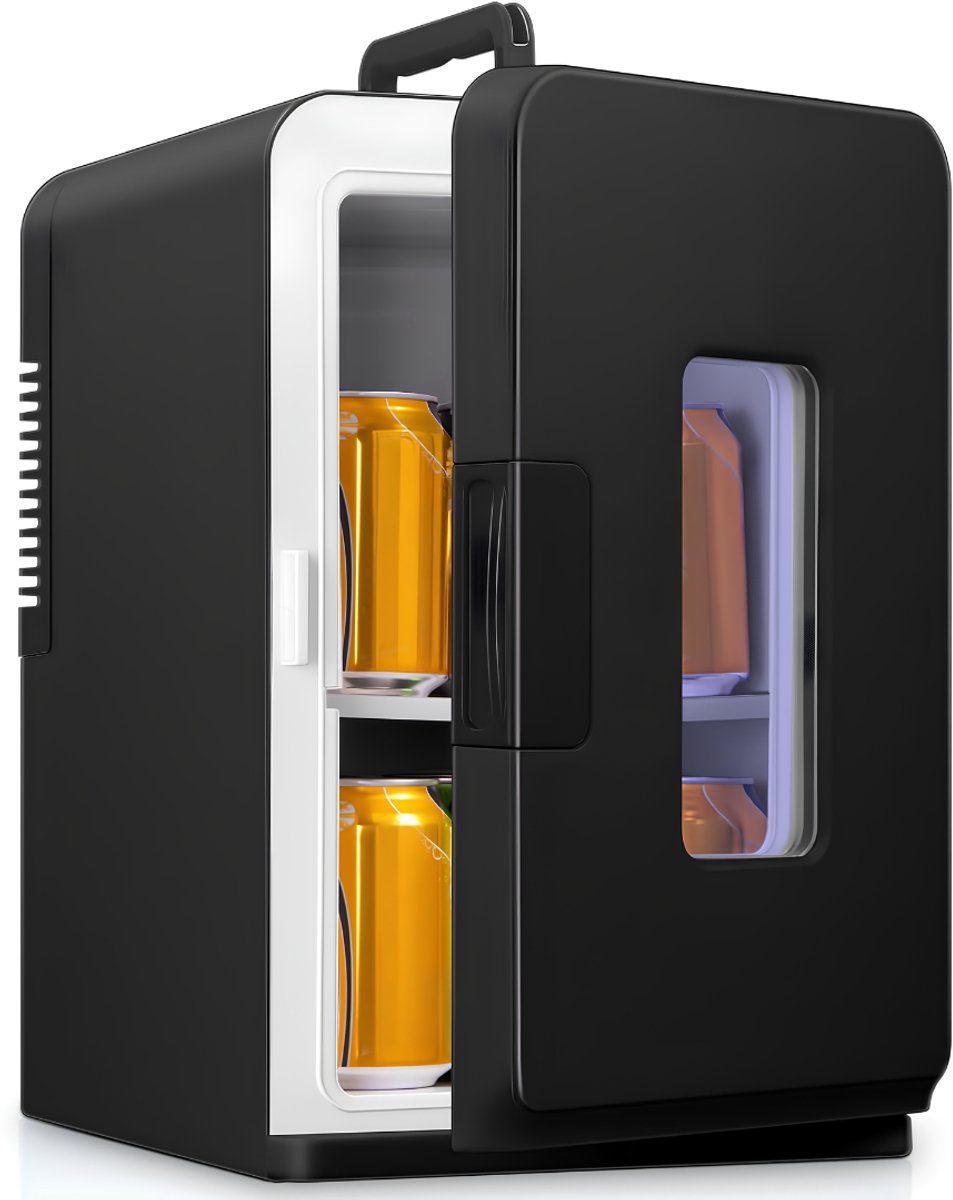 SP® Minibar - 15L Capaciteit - Mini Koelkast - Draagbare Koelkast - Zwart - 45cm x 25cm x 31cm