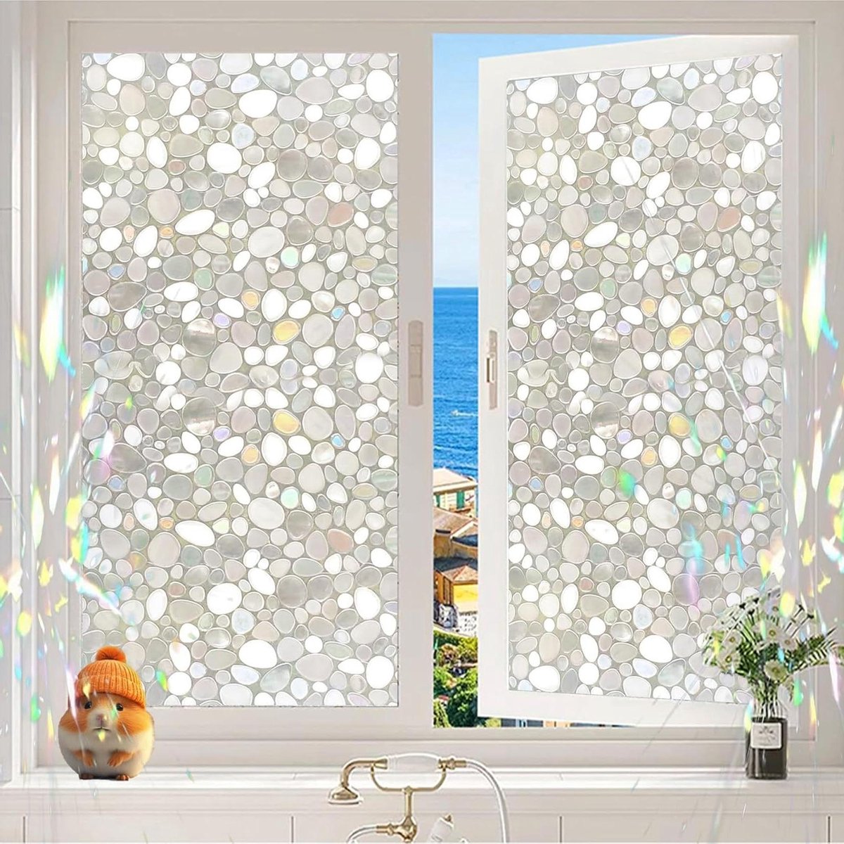 Raamfolie - Privacy folie - Privacy creëren - Zonder resten - 75 x 210 cm - Mat