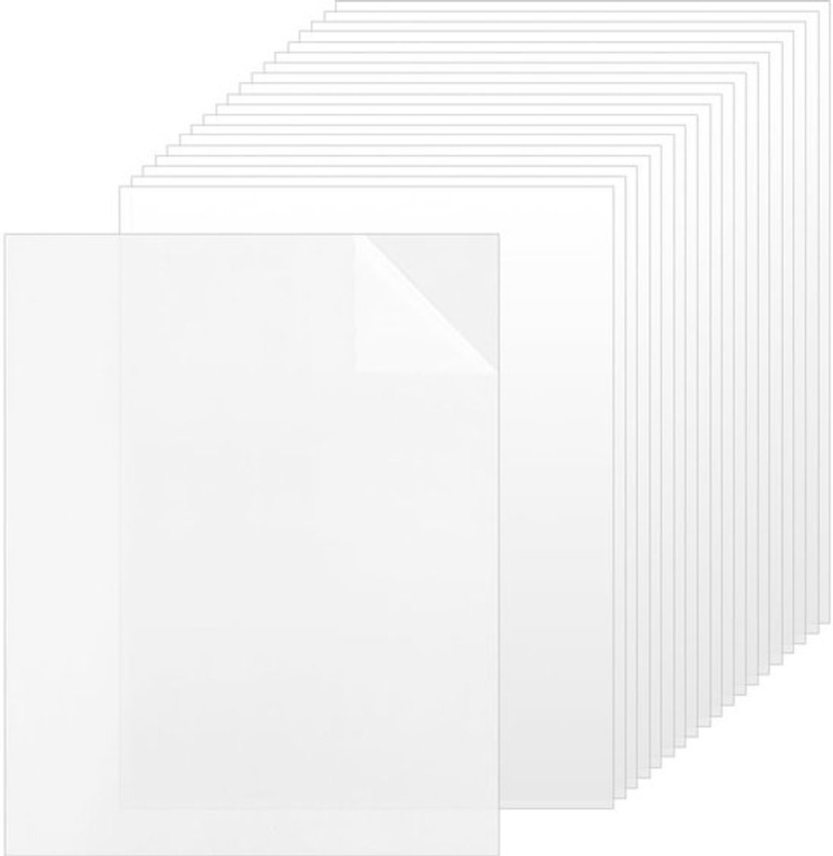20 stuks transparante plastic platen 28,2 x 22 cm, transparante dunne flexibele raamfotolijsten, borden, modelbouwdisplays, vervangende platen, vellen voor schilderwerk, doe-het-zelf-knutselprojecten