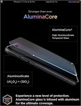 Spigen AluminaCore beschermglas, sterk en gemaakt van aluminosilicaat glas.