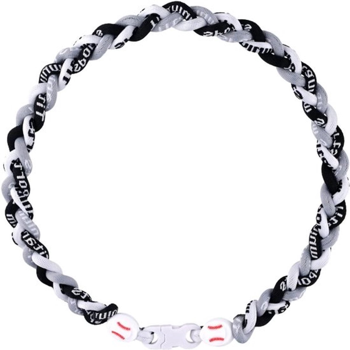 - Honkbalketting - Sportketting - Nylon - Jongens Tieners Volwassenen - Honkbalteamliefhebbers - Zwart