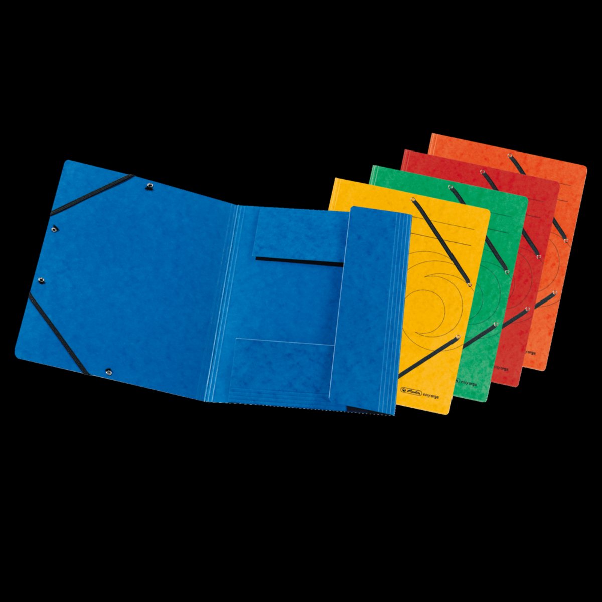 Herlitz Einschlagmappe a4 karton farb.sort. gummiz. 10er pac