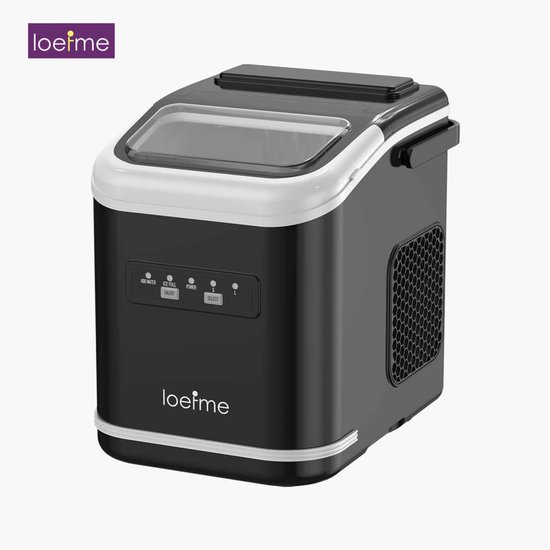 Emvae IJsblokjesmachine - IJsblokjes Maker - 12 kg per 24 uur - Zelfreinigend - Instelbare IJsmaat - LED - Zwart — afbeelding 5