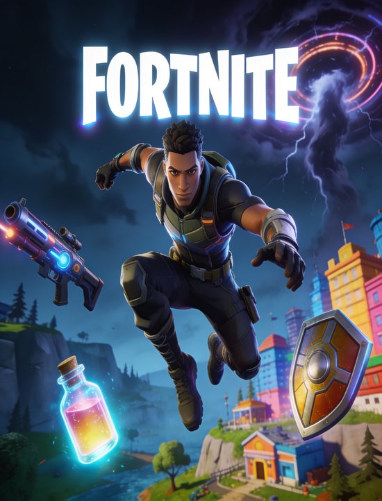 Luxe Metalen Wanddecoratie 30x40cm - Fortnite - Battle Royale - Gameposter - Metalen Poster 40x30cm