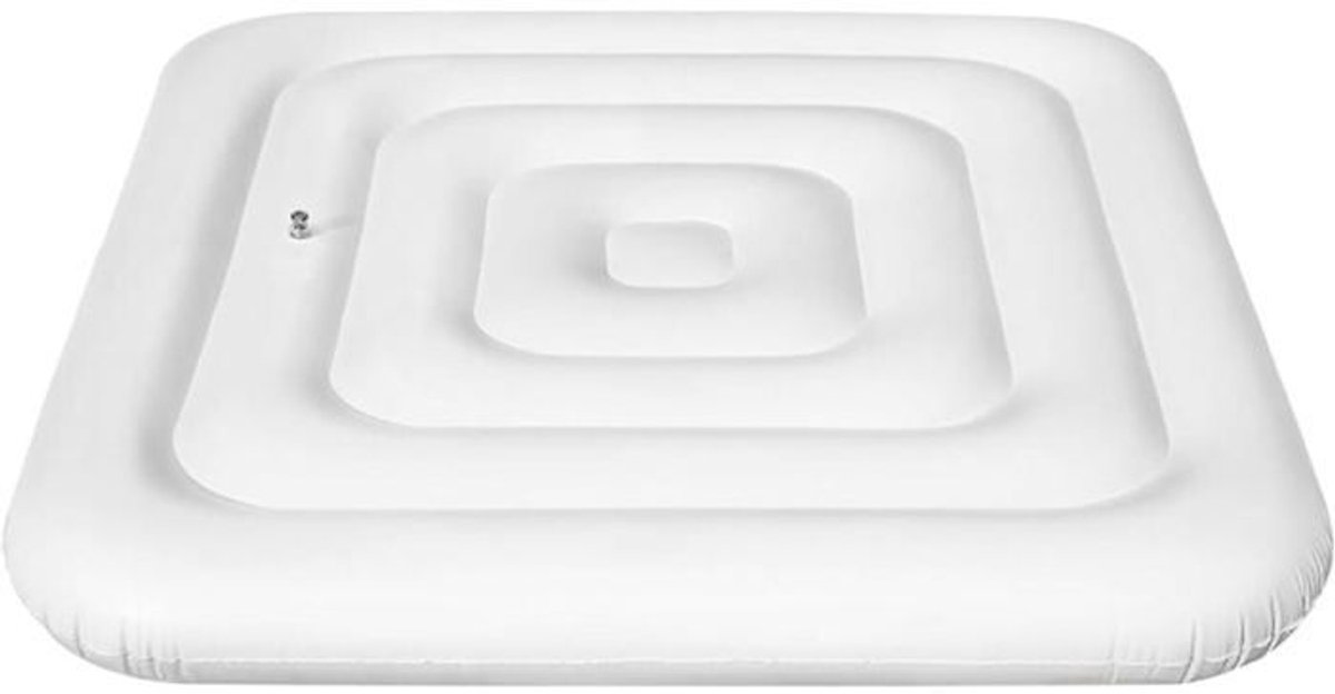 LISM-Opblaasbare spa-afdekking - 130 cm (51 inch) - Snel opblaas-/leegloopventiel - Verdikt PVC-materiaal - Geschikt voor alle seizoenen