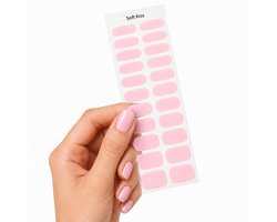 Moods Gellac UV Nagelstickers – Gellak Stickers voor Gelnagels – Inclusief Vijl & Bokkenpootje – 22 Stuks – Soft Kiss