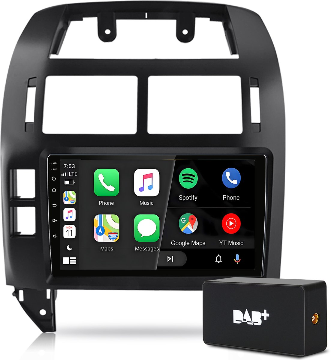 Cestovet Autoradio - Geschikt voor VW Polo 9N 2001-2009 - Android 15 - Draadloos Carplay & Andriod Auto - 9 Inch HD TouchScreen - Bluetooth 2+64GB DAB+