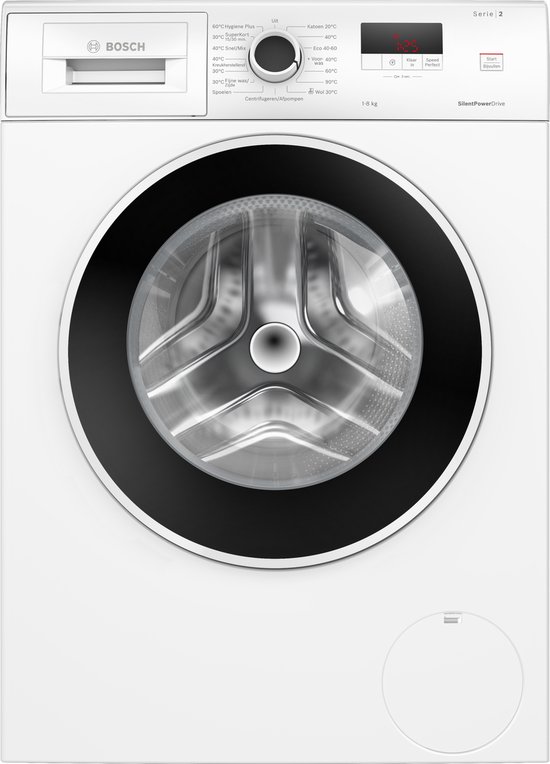 Bosch WGE03408NL - Serie 2 - Wasmachine - 8 kg - 1400 rpm - Energielabel A - Bespaar water met ActiveWater Plus - SpeedPerfect - Stil