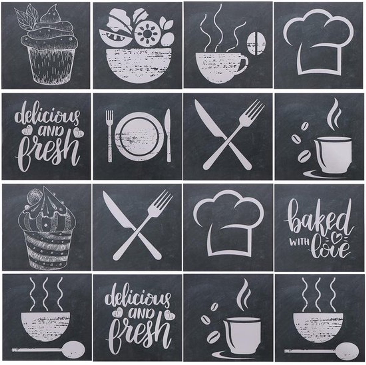24 stuks tegelstickers waterdicht oliebestendig antiek zelfklevend PVC decoratieve tegelstickers voor keuken badkamer nieuwe muurstickers huisdecoraties 6x6 inch