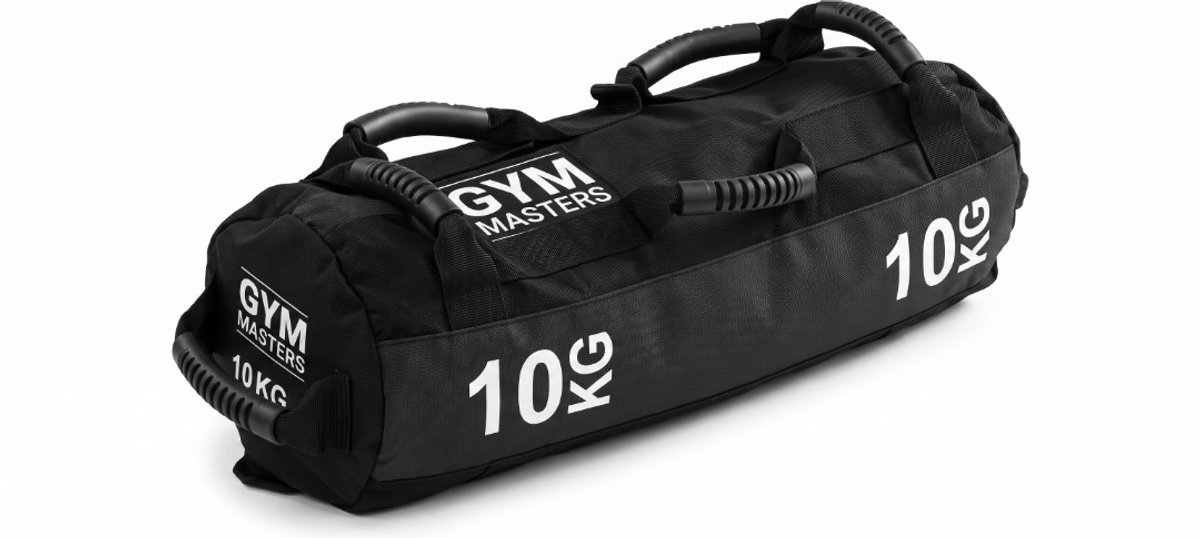 Gym Masters Sandbag 10 kg - Powerbag (excl. zand)- Zandzak & Gewichtzak - Ideaal voor CrossFit & HYROX & Gym race Training - Zwart