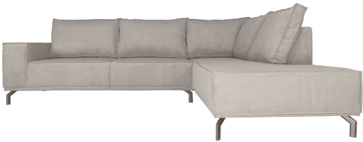 Home67 Hoekbank Ron Shitake 124 - Rechts - Luxe Loungebank in Scandinavische / Hotel Chique Stijl Beige